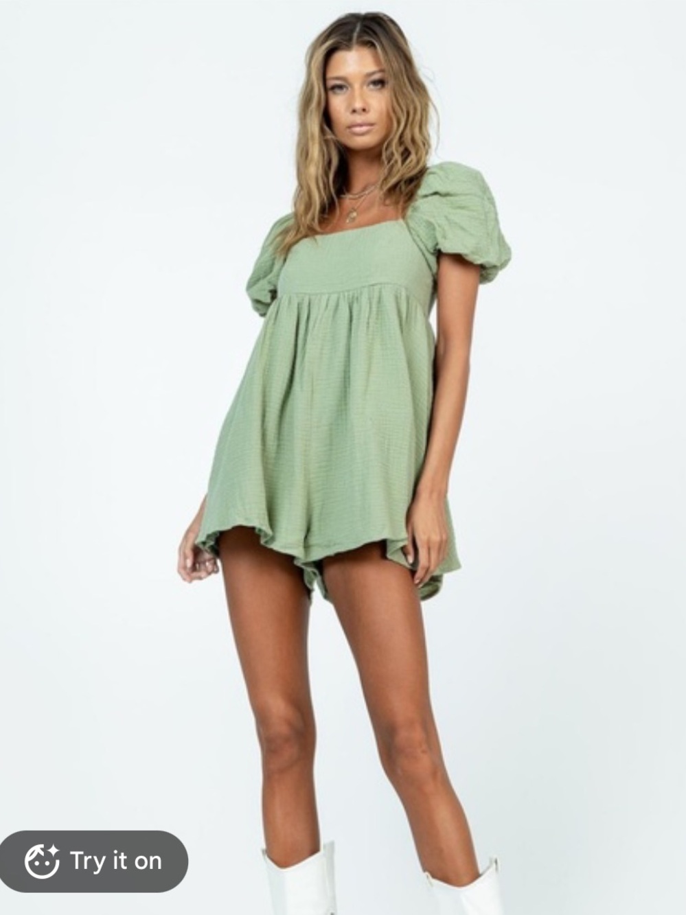 Princess Polly Lorna Romper - Sage